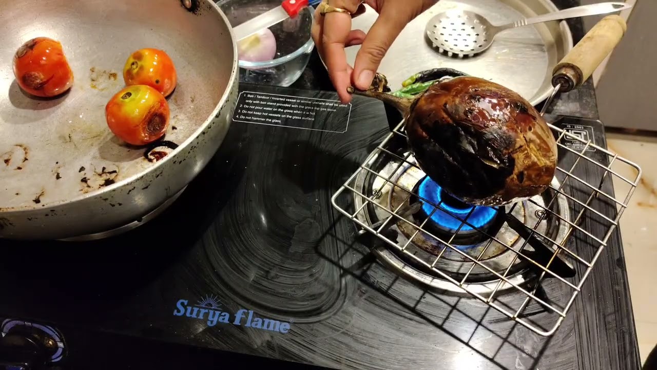 Roasted Tomato and eggplant chutney 