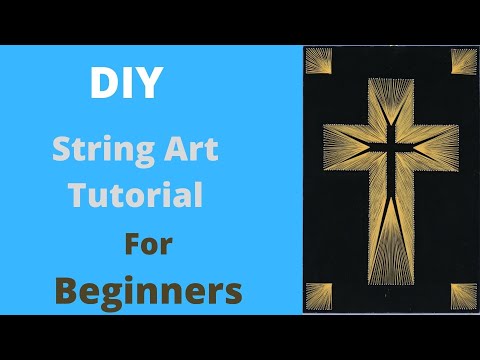 String art-making of "The cross"