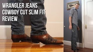 Wrangler Jeans Cowboy Cut Slim Fit Review with Cowboy Boots