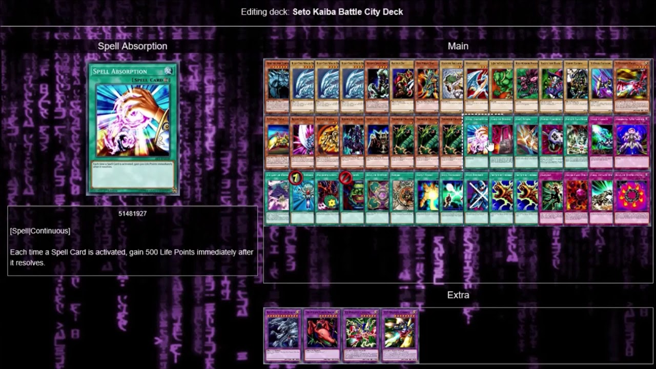 Seto Kaiba Battle City Deck 2019 - YouTube.