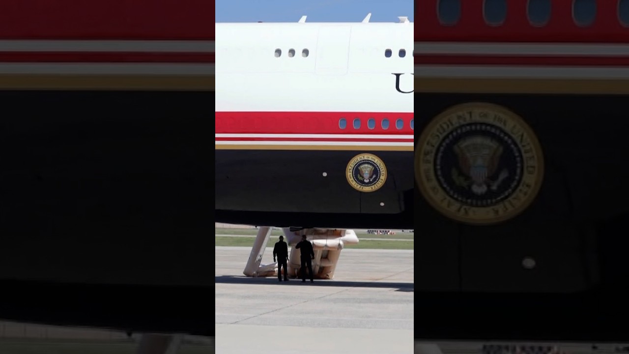 Air Force One emergency slide accidentally deployed