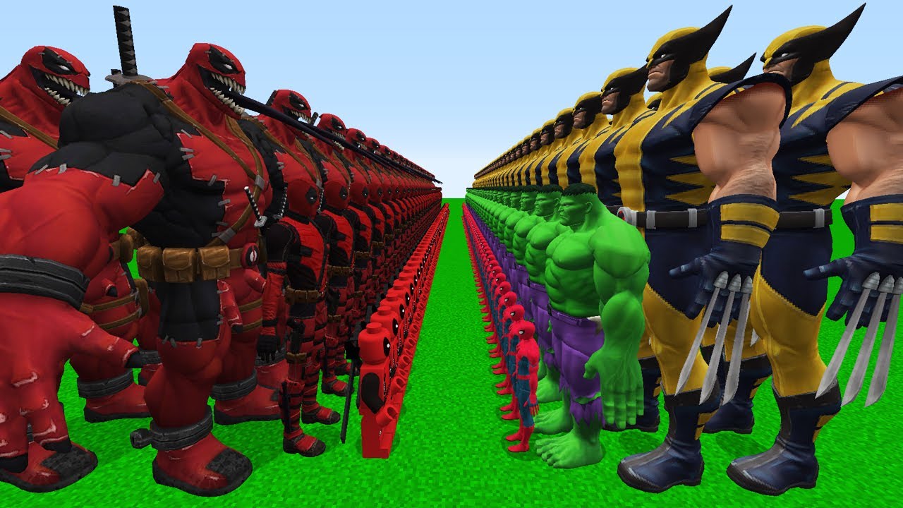 DEADPOOL ORDUSU VS WOLVERİNE ORDUSU 😱 - Minecraft