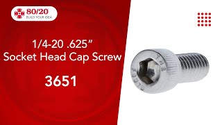 80/20: Socket Head Cap Screw (3651) by 8020 LLC 89 views 2 weeks ago 55 seconds