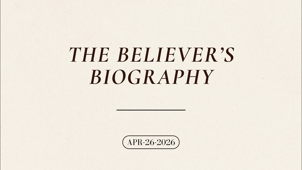 The Believer's Biography | Colossians 3:1-4 | Minister David Oluwadara