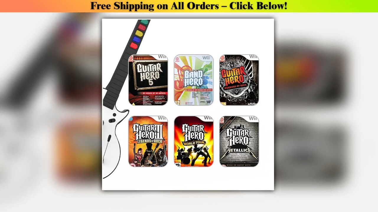 DOYO Wireless Guitar Hero Controller for PC PS3 Compatible With Clone Hero Rock Band Games Remote