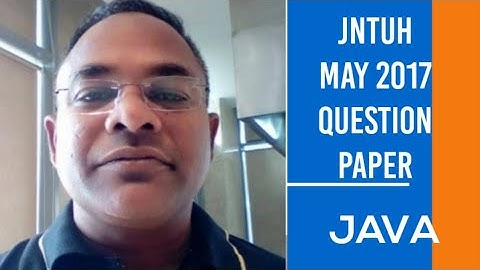 JNTUH JAVA question paper