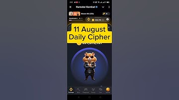 11 August Daily Cipher | Hamster Kombat | Mini Game | Daily Combo