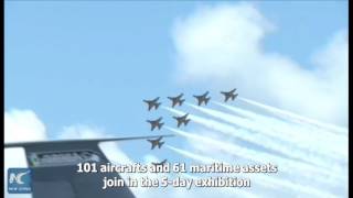 Stunning aerobatics air show in Langkawi International Maritime and Aerospace Exhibition Stunning aerobatics air show in Langkawi International Maritime and Aerospace Exhibition
