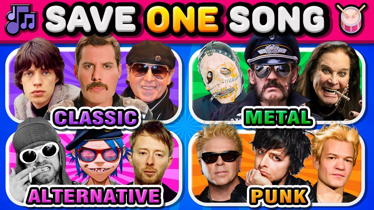Save One ROCK GENRE Song 🎸🔥 CLASSIC, METAL, ALTERNATIVE, PUNK | Music Quiz 2026