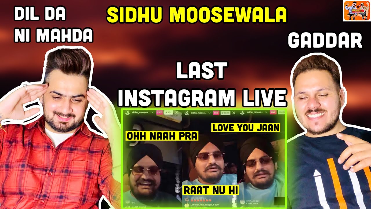 Sidhu Moose Wala | Instagram Live | Funny Talk | Music Industry | Punjabi | ReactHub