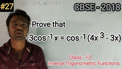 Prove that 3cos^-1x=cos^-1(4x^3-3x)|Inverse Trigonometric Functions|Class-12|Maths|Aptitude|Diploma