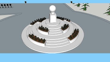 ផ្លូវរង្វង់មូល | Design by sketch up