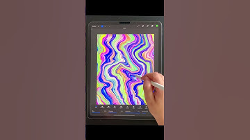 PROCREATE LETTERING | Easy NEON Abstract Art Effect with you iPad (#Shorts)