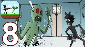 Stickman Zombie Shooter - Gameplay Walkthrough Part 8 Levels 8-15 - Chapter 4 (iOS,Android)