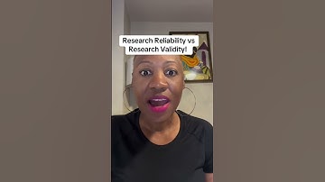 Research Reliability vs Research Validity #research #researchobjectives #researchmethodology