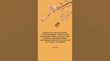 Patience is key to success. Trust the process & keep moving forward. Every step counts. #viralvideo