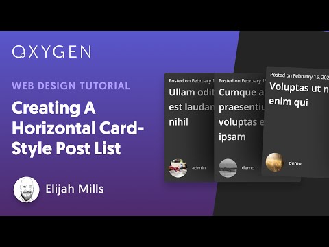 Creating A Horizontal Card-Style Post List In WordPress With Oxygen