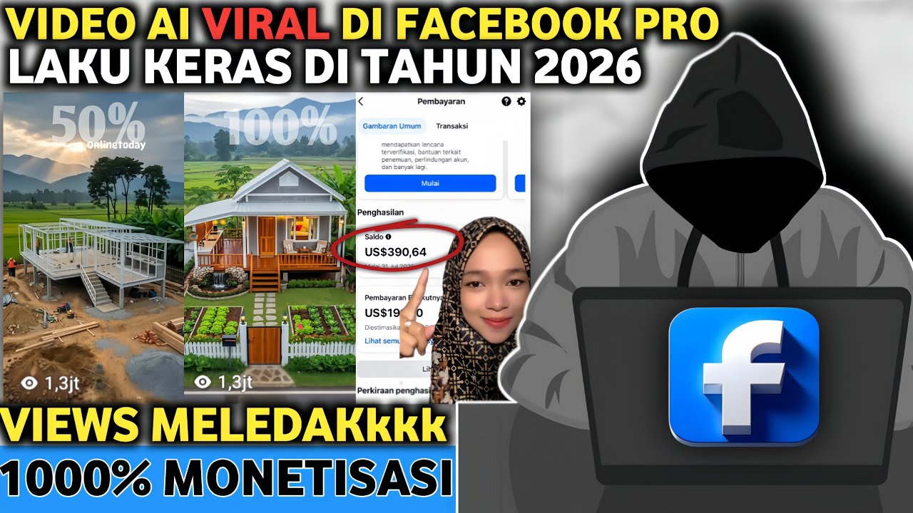 1000% MONETISASI‼️Konten Facebook pro viral 2026 | Timelapse bangunan ai 