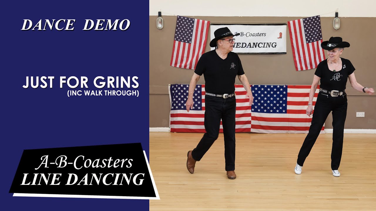 JUST FOR GRINS - Line Dance Demo & Walk Through
