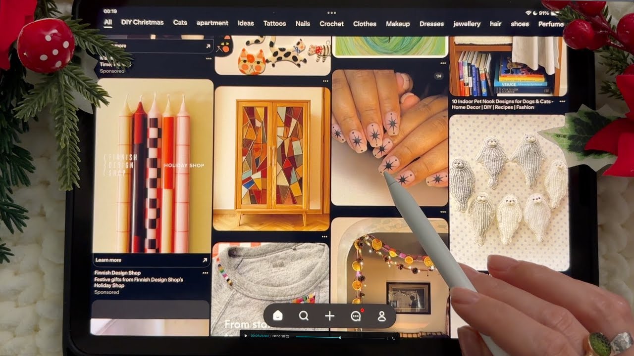 ASMR Let's Peruse Pinterest Together on the iPad ✨ (so cozy)