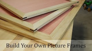 In this video, I show how to make an easy picture frame, where there is four mitered corners that have a complimenting wood spline 