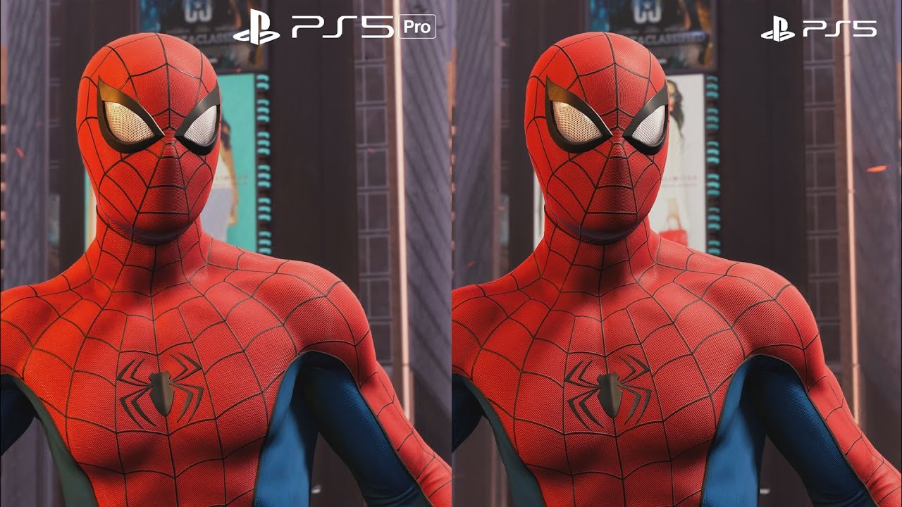 PS5 Pro Enhanced vs PS5 Graphics Comparison - Spider-Man Remastered [4K60HD]