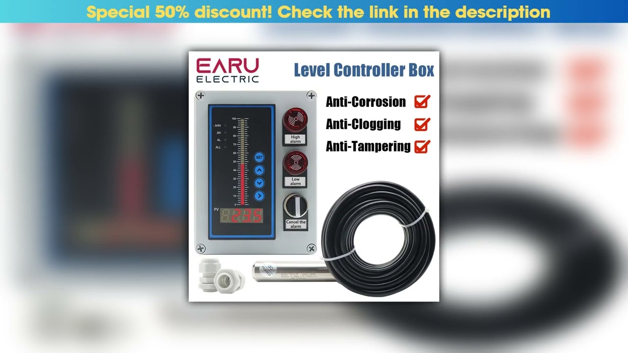 Editor’s Choice 4-20mA Waterproof Integral Level Transmitter Controller Input Liquid Oil Water Leve