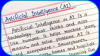Artificial Intelligence Essay in English| Essay on Artificial Intelligence| AI Essay Writing