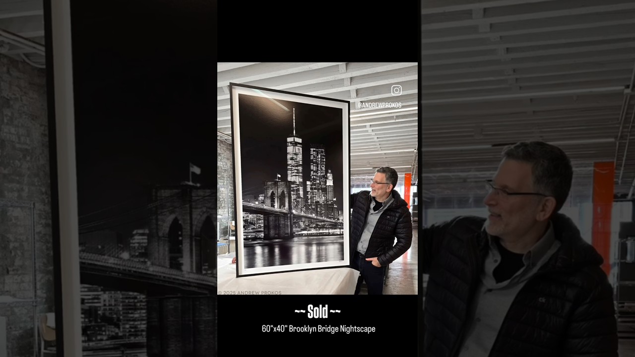 Brooklyn Bridge Nightscape - Large-Scale Urban Photography by Andrew Prokos