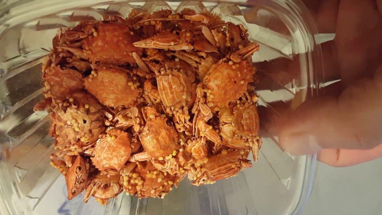 FRIED EDIBLE WHOLE MINI CRABS YouTube