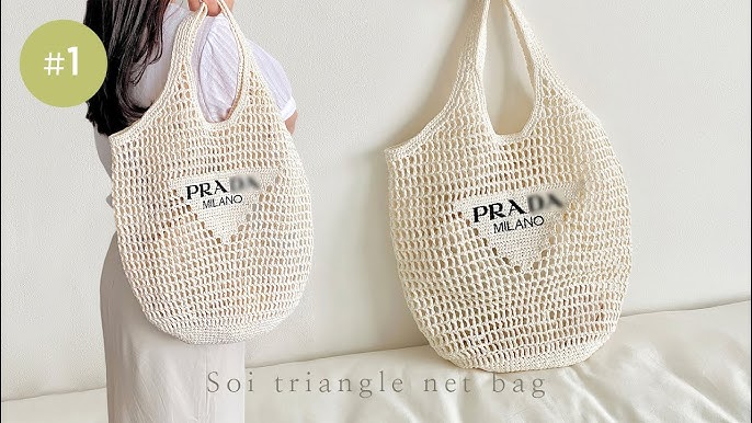 I made Prada's £1,400 crochet tote bag 🤩 #crochet #totebag #prada #pr