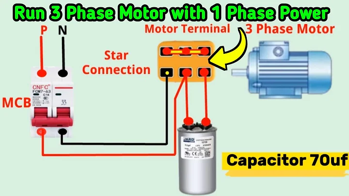 How to Run 3 Phase Motor with 1 Phase Power Using Capacitor