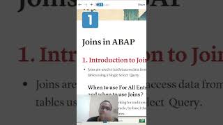 Joins in ABAP Programming    #abapprogramming #sapbasics #education #programming #sapintroduction