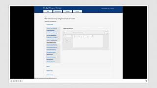 Budget Request System Operations Section