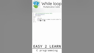 print multiplication table | while loop | #shorts #cprogramming #clanguage