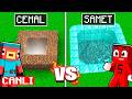 ZENGİN vs FAKİR KUYU YAPI KAPIŞMASI !!  - Minecraft [ CANLI YAYIN ]