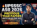 🔥 UPSSSC ASO 2026 Previous Year Papers solution | ASO PYP Solved | Statistics, Maths, Economics