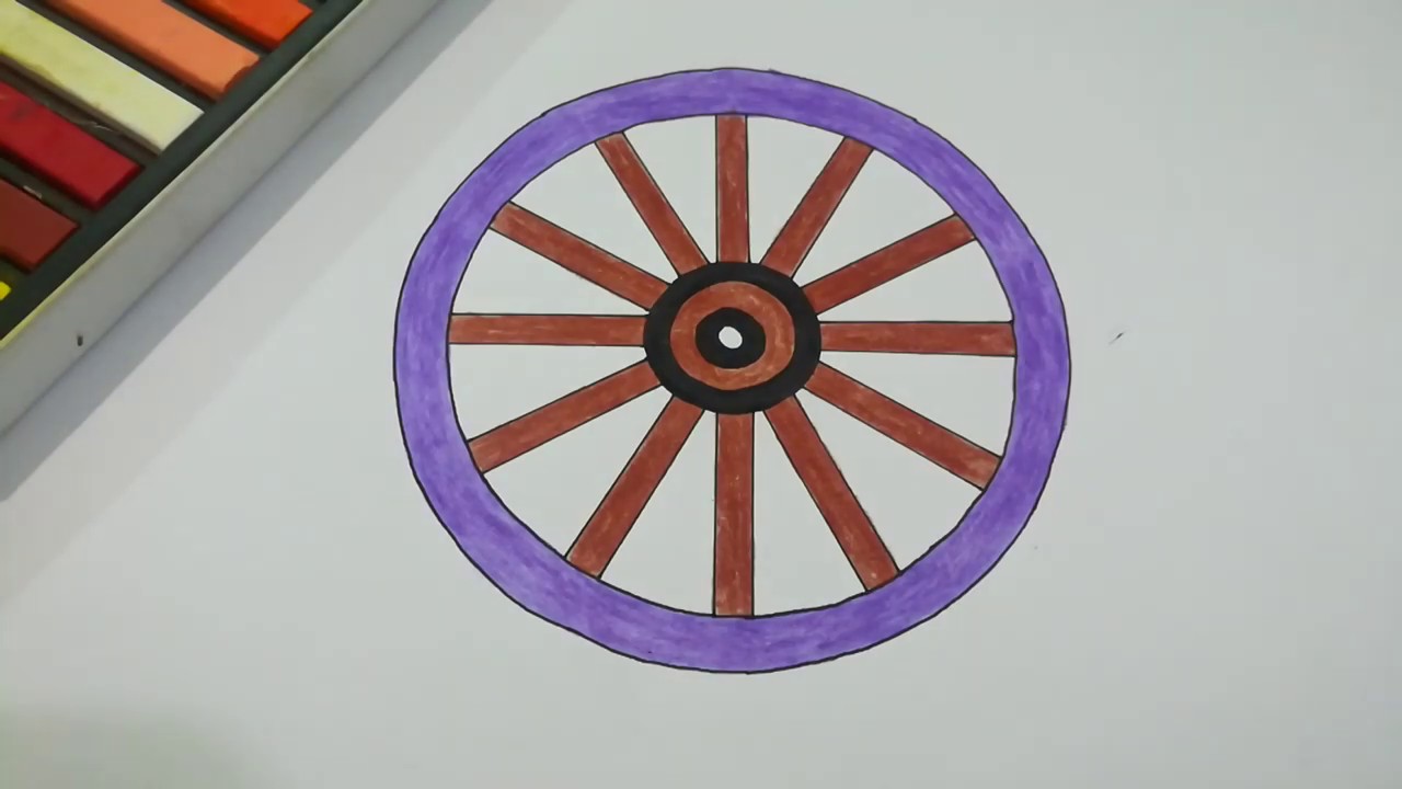 HOW TO DRAW A CART WHEEL STEP BY STEP l EASY DRAWING TUTORIAL - YouTube