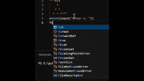 pattern 3 #python #coding #shorts #codesprint