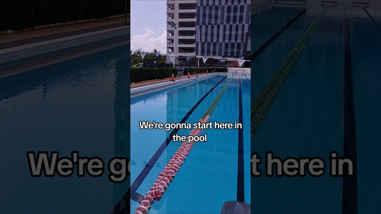 Chinese Swimming Club got nice pool wei! Aquathlon briefing & transition points