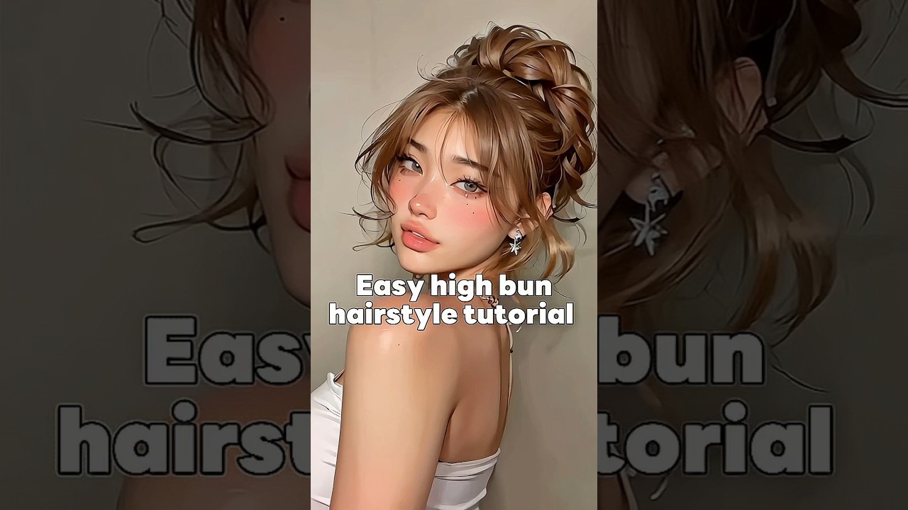 Easy and perfect high bun hairstyle tutorial ✨❣️