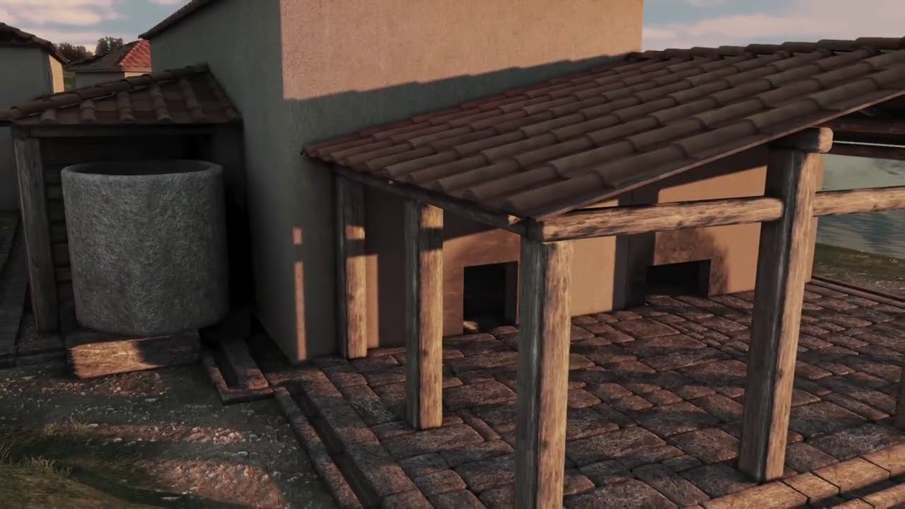 Reconstitution 3D de la villa du site archéologique des Cars