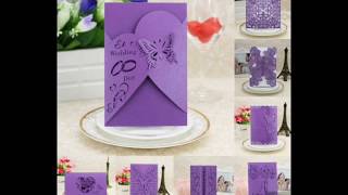 اجمل اشكال كروت و بطاقات الدعوة للافراح  wedding invitations  💜💙