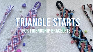 Triangle Start for Friendship Bracelets  Tutorial