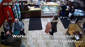 Alleged tip-jar theft captured on surveillance video