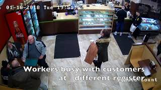 Alleged tip-jar theft captured on surveillance video