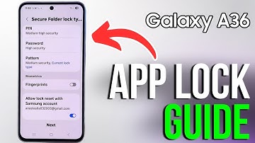 Samsung Galaxy A36 - Secure Your Apps with Passwords & Unlock Features