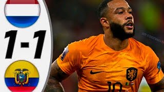 Netherlands v Ecuador 1-1 2022. Extended HD highlights