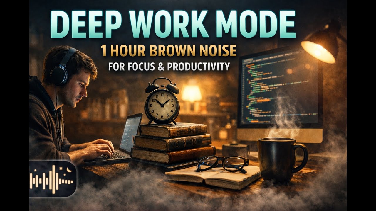 Enter Deep Work Mode ☕📚 | 1 Hour Brown Noise for Writers, Coders ...