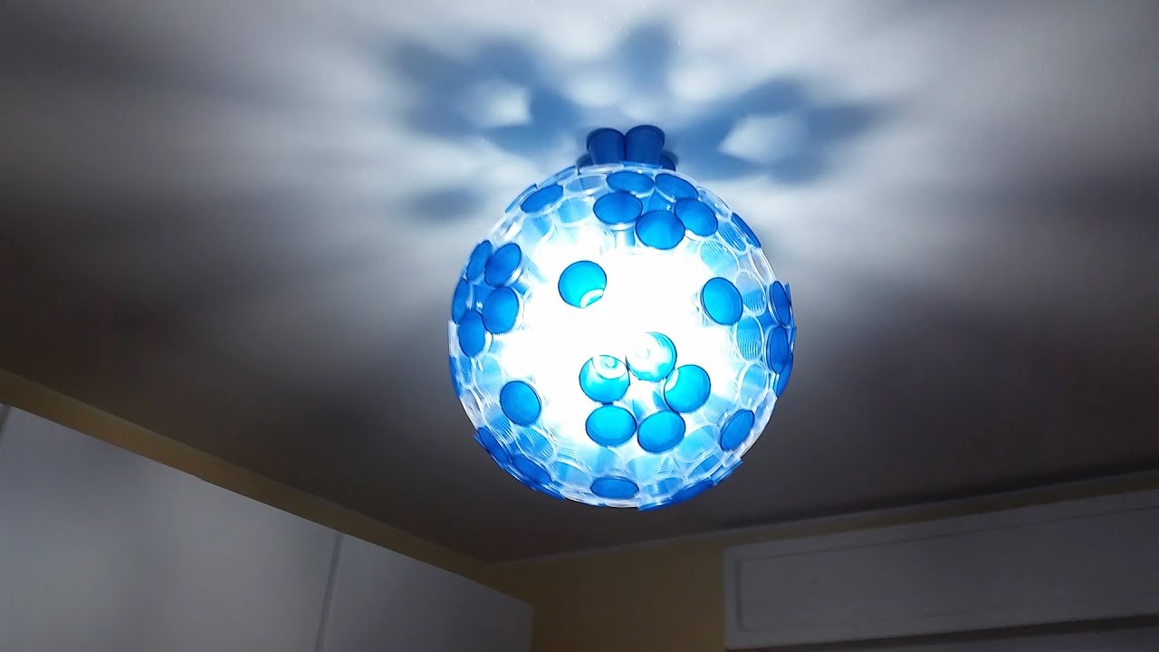 Lampadario Con Bicchieri Di Plastica Fai Da Te